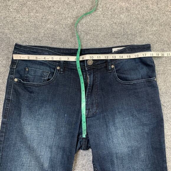 Buffalo David Bitton Jeans Mens 34 Blue Dark Wash Jackson Straight Stretch Denim - Picture 7 of 15